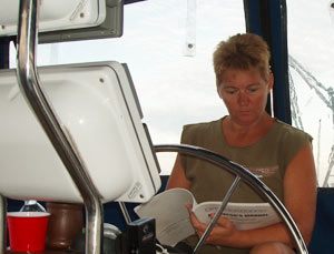 Studying the chartplotter manual