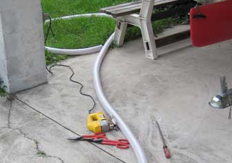 Cutting PVC hose
