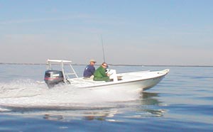 Flats boats benefit from the use of jack plates to get into shallow water