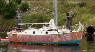 Junky sailboat